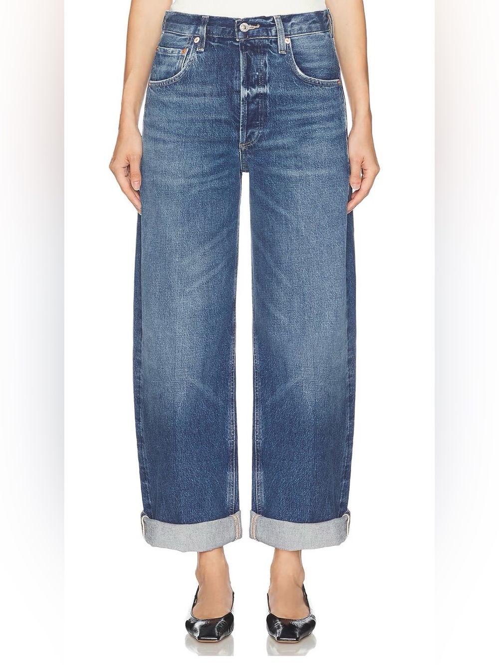 CITIZENS OF HUMANITY Ayla baggy wide leg jeans Claremont wash sz 28 NWT - Picture 3 of 10